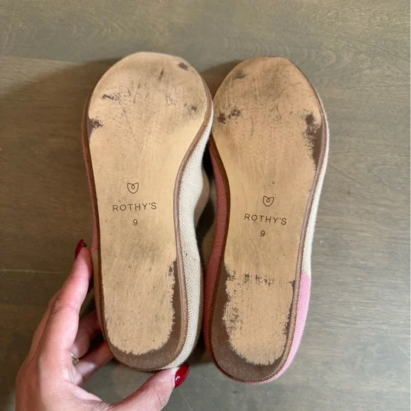 Rothy’s Women's Pink and Tan Shoes Marta ferri - Picture 3 of 7
